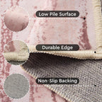 tchdio Pink Rug-6x9 Area Rugs for Living Room, Ultra Soft Washable Rugs for - Image 3