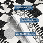 GarveeHome 8x10 Washable Rug Bedroom Rug Mdoern Checkered Non-Slip Throw - Image 4