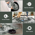 Moynesa Ultra-Thin Washable Area Rugs 8x10 Black and White Rugs - Image 6