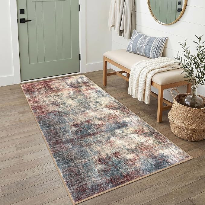IOHOUZE Abstract Runner Rug 3x6 Ft Washable Runners by iOhouze