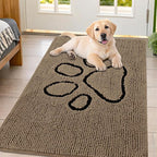 Smiry Dog Door Mat for Muddy Paws, Absorbent Dirt Trapper Non Slip Quick Dry by Smiry