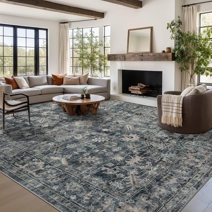 Rugxara 9x12 Area Rugs for Living Room Bedroom, Large Washable Rug, Non Slip & - Image 2