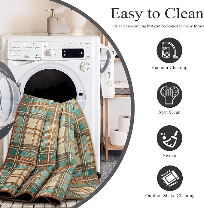 Ruaruarug Washable 8x10 Area Rug - Image 4