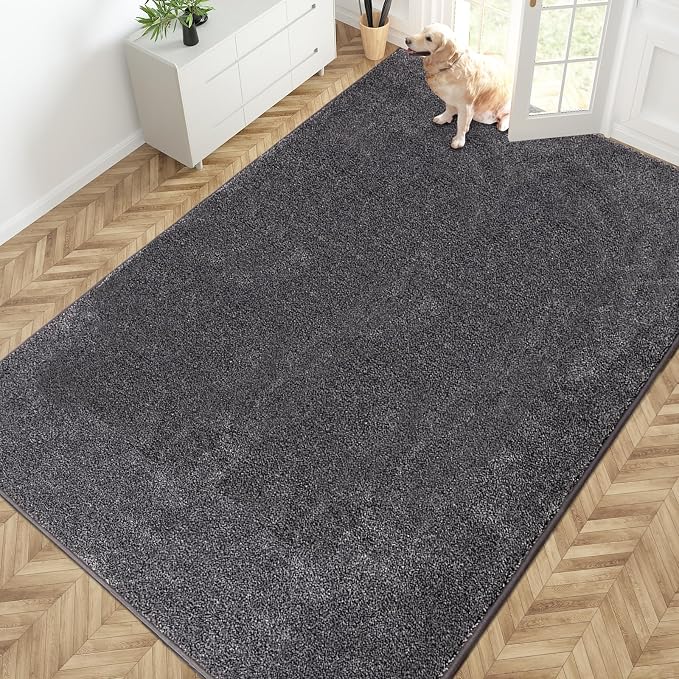 PURRUGS Easy Care Area Rug 6ft x 9ft, Non-Slip Washable Entryway Rug, Stain by PURRUGS