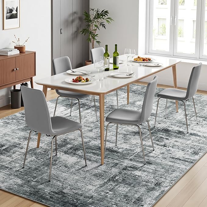 Lofus 8x10 Area Rug for Living Room, Neutral Modern Washable Carpet for Bedroom - Image 3
