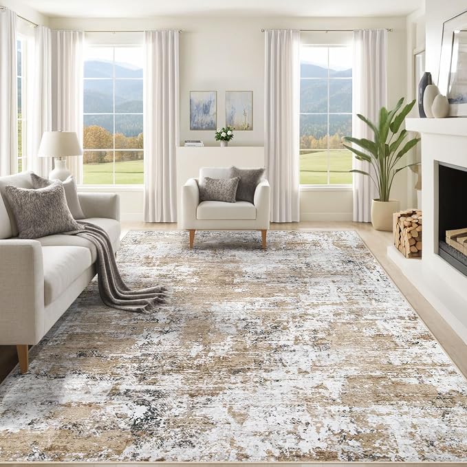 XLUEZ 10x14 Area Rugs for Living Room, Washable Modern Abstract Large Area Rug by XLUEZ