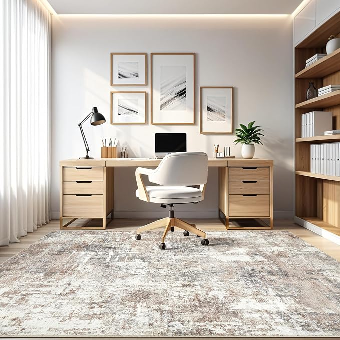 10x12 Area Rug Living Room: Washable Large Abstract Modern Soft Rugs Stain - Image 7