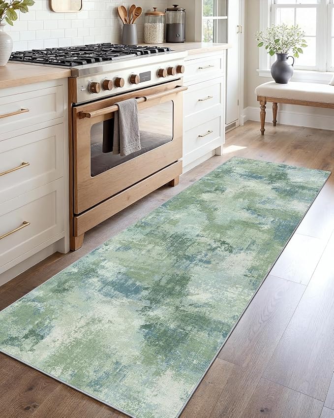 Runner Rugs for Hallway 2x6, Modern Abstract Machine Washable Runners for - Image 2