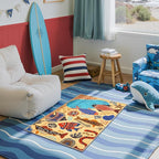 jinchan 2x3 Coastal Area Rug Kids Washable Fun Rug Colorful Ocean Fish Small - Image 9