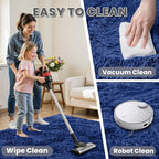 6x9 Area Rugs for Living Room Rug: Soft Fluffy Shag Navy Blue Rugs for Bedroom - Image 6