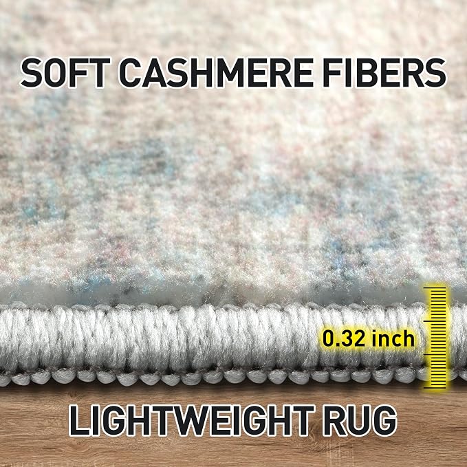 5x7 Area Rugs Washable Rug: Modern Abstract Living Room Rug Soft Anti-Skid Thin - Image 6