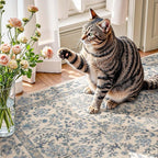jinchan Zenith Floral Runner Rug 2x5 Washable Kitchen Runner Non-Slip Low-Pile - Image 6