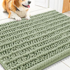 Smiry Dog Door Mat for Muddy Paws 30x20, Absorbent Dirt Trapper, Non-Slip by Smiry