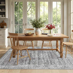 Latte&Fog 5x7 Grey Rugs for Living Room, Vintage Washable Area Rug for Bedroom - Image 5