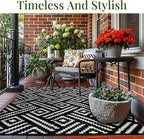 OPPODREAM Outdoor Rug 5x7 Ft, Waterproof Outdoor Plastic Straw Rug - Image 7