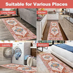 Yamaziot Washable Runner Rug, 2x5 Non-Slip Boho Vintage Hallway Rug Runner - Image 8