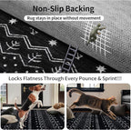SERISSA 8x10 Area Rugs for Living Room, Washable Non-Slip Black and White Boho - Image 5