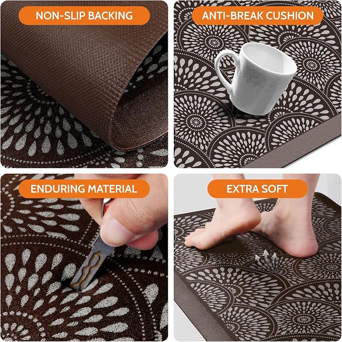Mattitude Kitchen Mat, 17.3x60in Heavy Duty Ergonomic Comfort Foam Standing - Image 4