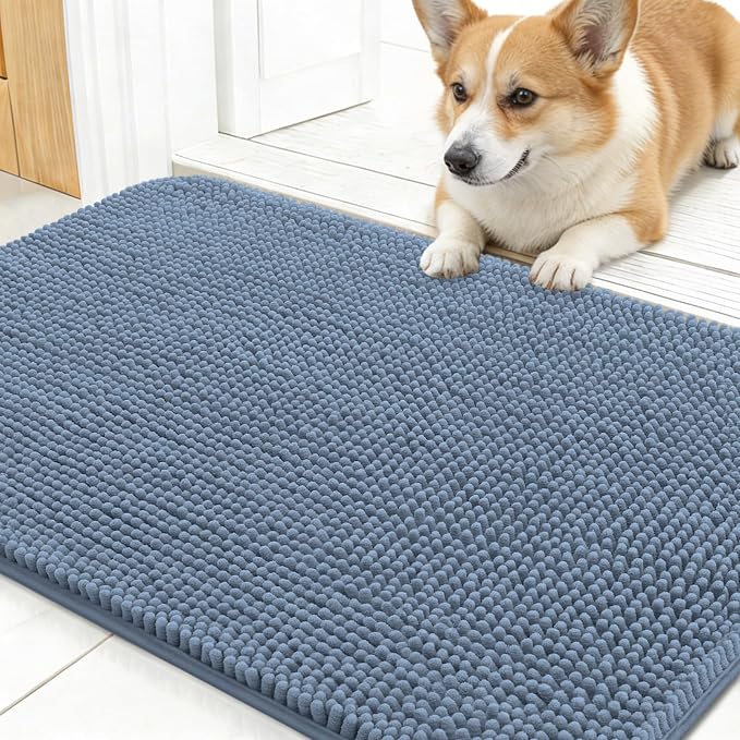 OLANLY Dog Door Mat for Muddy Paws 24x16, Absorbs Moisture and Dirt, Absorbent by OLANLY