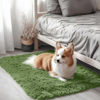 OLANLY 2x3 Machine Washable Small Bedside Rug, Soft Fluffy Shaggy Entryway by OLANLY