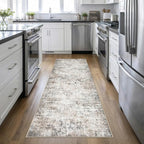 Washable Area Rug 3x10 Entryway Rug: Washable Modern Abstract Soft Thin Rug by FXRHLP