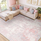 RELEANY Washable Area Rugs 9'x12' Non-Slip Modern Abstract Soft by RELEANY
