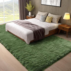 Ophanie Gray Green Rugs for Living Room 5x8, Grass Shag Fluffy Large Fuzzy - Image 5