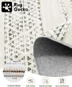 Miukiki 8x10 Area Rug for Living Room Moroccan Washable Rugs Non Slip Indoor - Image 3