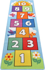 Hop and Count Hopscotch Rug, Kids Floor Play Area Rug Game Carpet Crawl Jump Mat by DafinaSpecialties