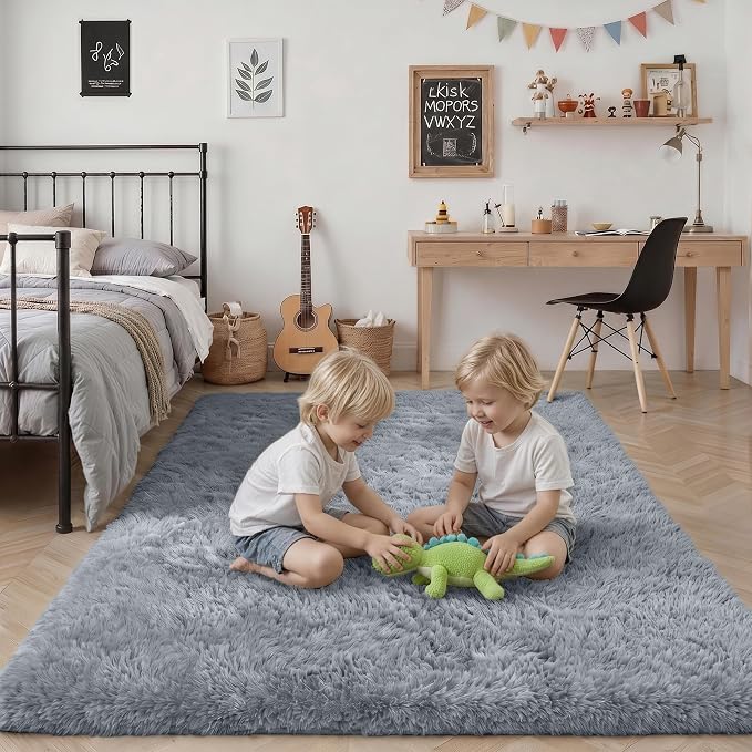 8x10 Area Rugs for Living Room Bedroom: Ultra Soft Fluffy Shag Rug Upgrade - Image 7