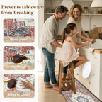 Boho Kitchen Mats for Floor 2 Piece Set Anti Fatigue Cushioned PVC Kitchen Rugs - Image 5