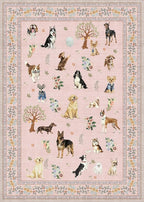 Dogs Rugs 24x17 Inch Home Decor Entry Rug, Small Door Mat Runner, Ultra-Thin by WelcometoBabovid