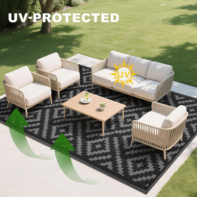 RURALITY Outdoor Rugs 9x12 Feet - Image 6