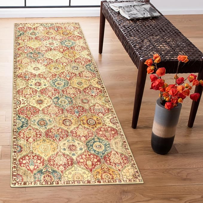 Lahome Moroccan Trellis Washable Runner Rug, 2x6 Kitchen Runners by Lahome