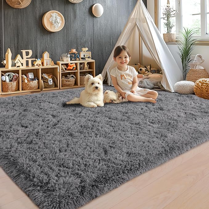 8x10 Area Rugs for Living Room, Ultra Soft Fluffy Large Shaggy Rug Carpet for - Image 6