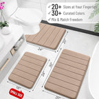 OLANLY Memory Foam Long Bathroom Rugs Runner 47x17, Super Soft Absorbent Bath - Image 2