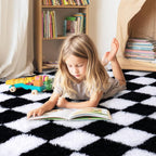 Checkered Rugs for Living Room Bedroom, 5x7 Area Rugs for Living Room, Modern - Image 3