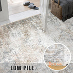 Round Area Rug for Living Room: 5 ft Washable Modern Abstract Soft Thin Rug - Image 7