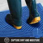 HIYARD Sturdy Front Door Mat, Absorbent Muddy Dirt Resist Welcome Door Mats - Image 2