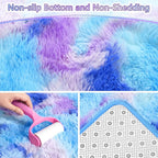 AROGAN Soft Rainbow Area Rugs for Girls Room 5x8 Feet, Fluffy Cute Colorful - Image 5