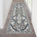 HEBE Hallway Runner Rug 2'x6' Washable Vintage Distressed Area Rugs Non Slip by HEBE