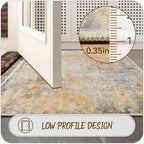 Entryway Rug 2x3 Beige Gold Door Mat Indoor Entrance 24x36, Washable Small - Image 5