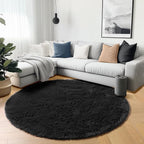 ONASAR Black Round Area Rugs 6ft, Ultra Soft Bedroom Circle Rug - Image 5