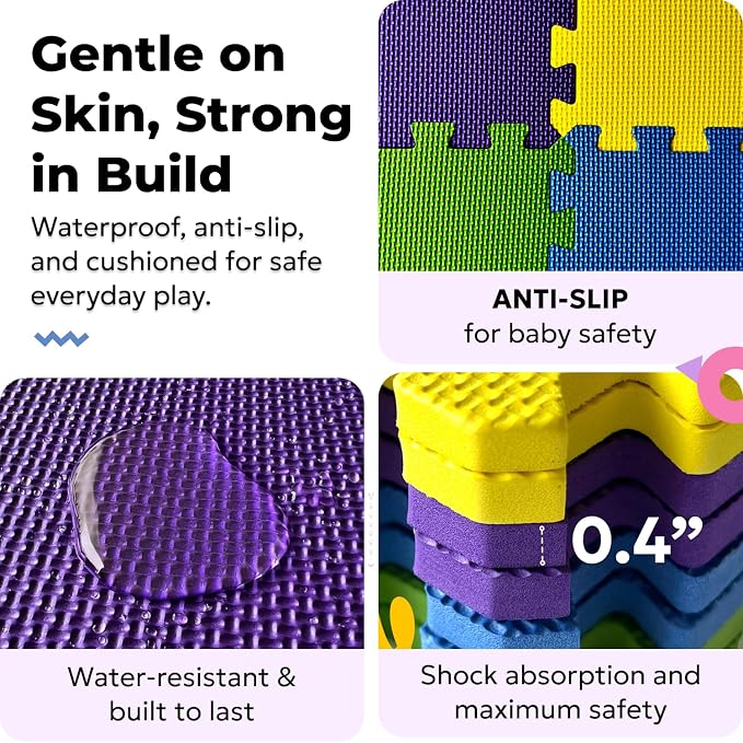MioTetto Baby Play Mat, Comfortable Playtime Mat – Portable Foam Floor Tiles - Image 4