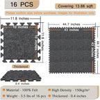 TroyStudio Thick Sound Absorbing Interlocking Floor Mats, Non-Slip Anti - Image 2