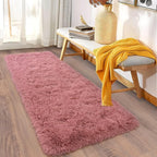 Soft Runner Rugs for Bedroom Hallways, 2x6 Blush Pink Fluffy Shag Throw Area - Image 5