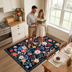 Area Rug Living Room Rugs: Floral 3x5 Washable Rug Vintage Soft Boho Non-Slip - Image 3
