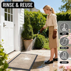OLANLY Front Door Mat Outside Entrance 47x32, Heavy Duty Sturdy Natural Rubber - Image 7