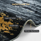 Toneed Abstract Area Rug Modern Washable Rug Soft Non Slip Rug Low Pile - Image 5