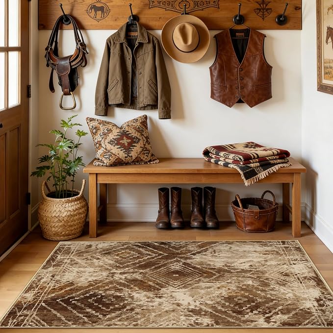 BESTSWEETIE Area Rug 3x5 Rug Machine Washable Non-Slip Low Pile Print Pattern - Image 7